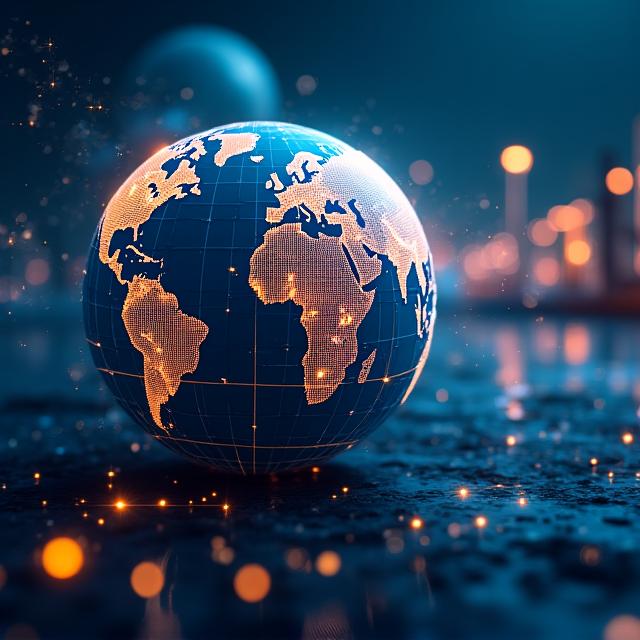 Global logistics transit visualization