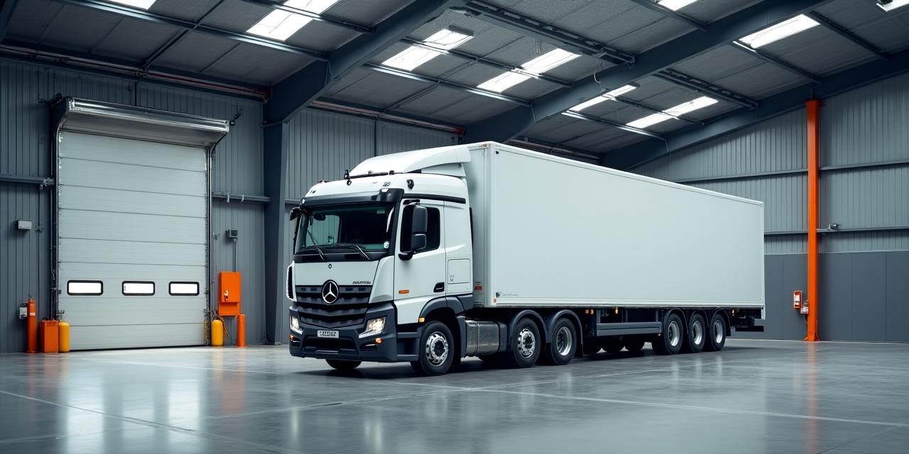 Modern logistics truck with clean branding